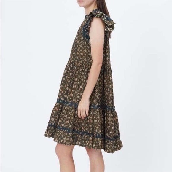 Ulla Johnson Joan Ruffle Sleeve Dress Sz XS/0 - Picture 4 of 6